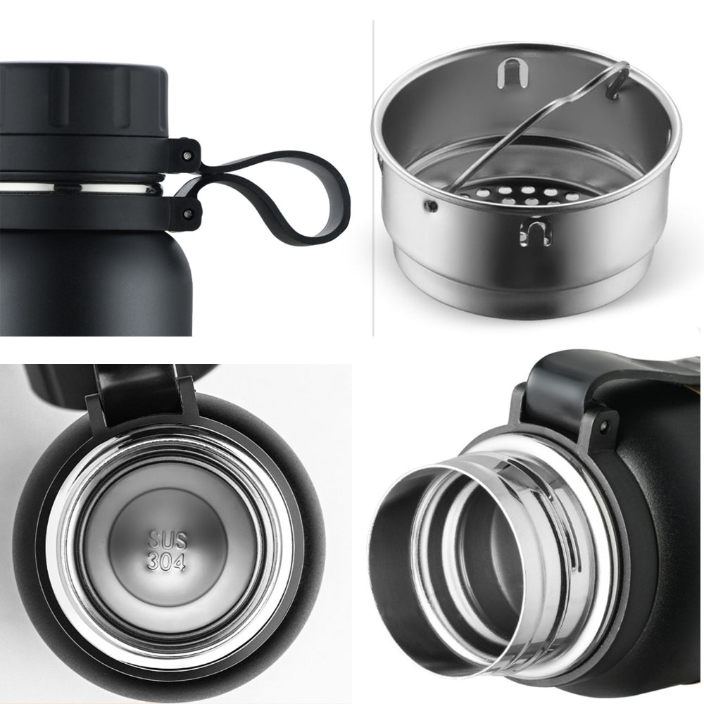 1100-ml Portable Stainless Steel Insulation Pot Spray Plastic with Handle