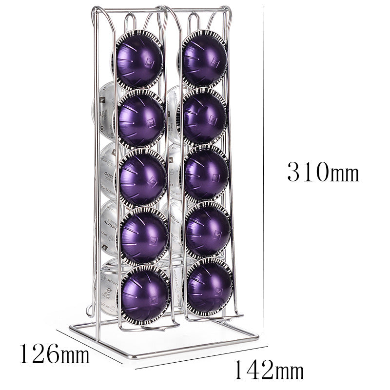 Coffee Capsule Stand Rack For Nespresso Vertuo – Holds 20-Capsules