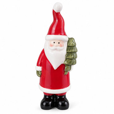Home Ideas Ceramic Santa Christmas Figurine with Tree – Approx. 17 cm Description