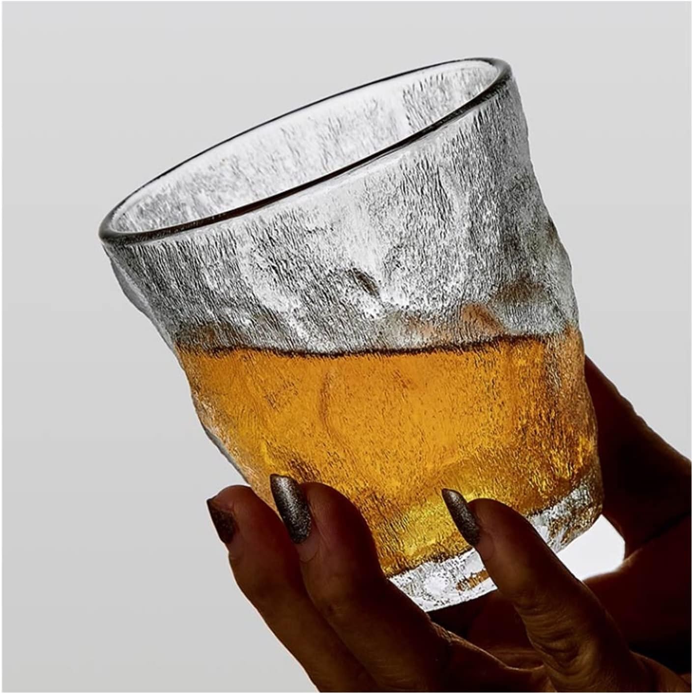 DELI 6-Pieces Frosting Texture Glass cup ( White )