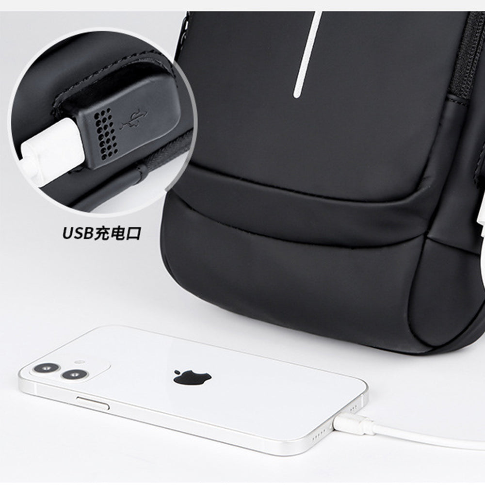 Waterproof Crossbody Bag with USB Charging Port & Lock