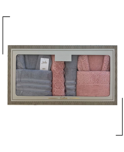 Dantelle 6 Pieces Family Bathrobe Set