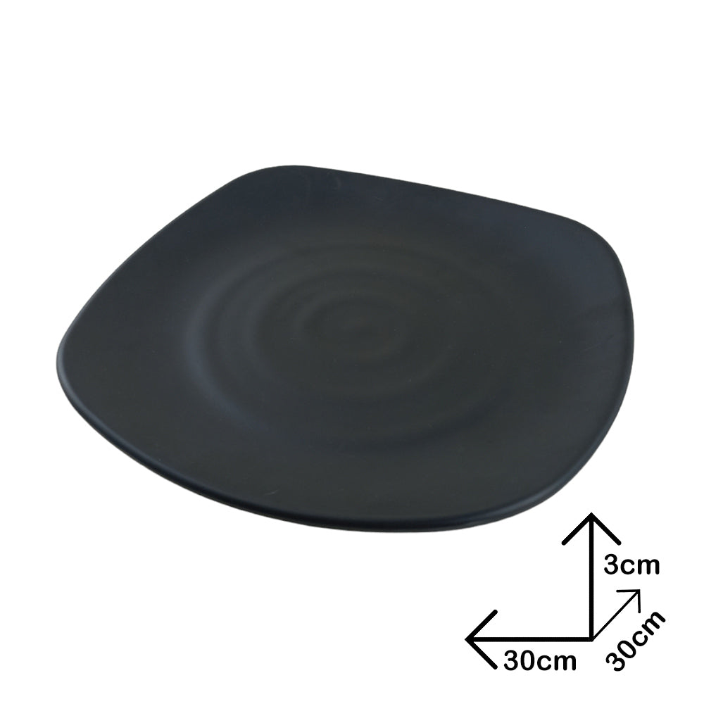 Dinner Plate Black Melamine Dinnerware