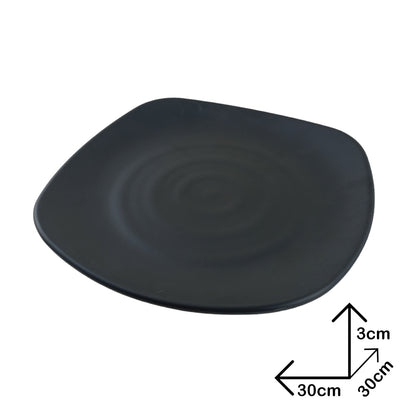 Dinner Plate Black Melamine Dinnerware