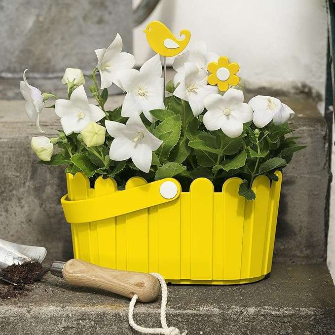 Emsa 513928 Flower Pot- basket, country House Style- 28 x 18 cm – Pink