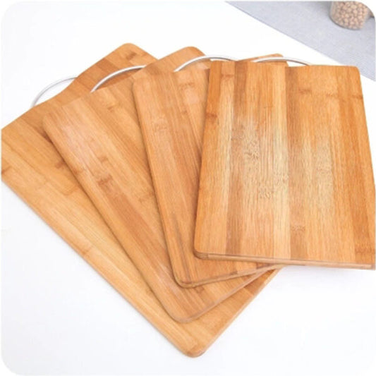 High quality bamboo cutting board with metal handle Rectangular