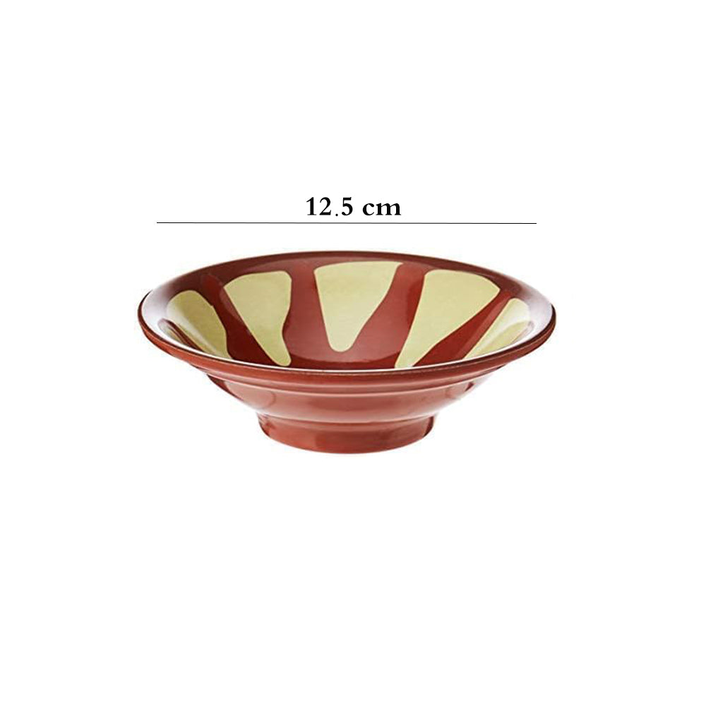 Phoenix 6-Pcs Melamine Traditional Bowl for Serving Olive 12.5cm