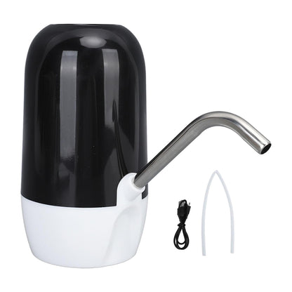 4W 1200mAh DC-5V High Power Water Pump Dispenser With 304 Stainless Steel Hose MX-808 (L16 x W6.5 x H14)cm – Black