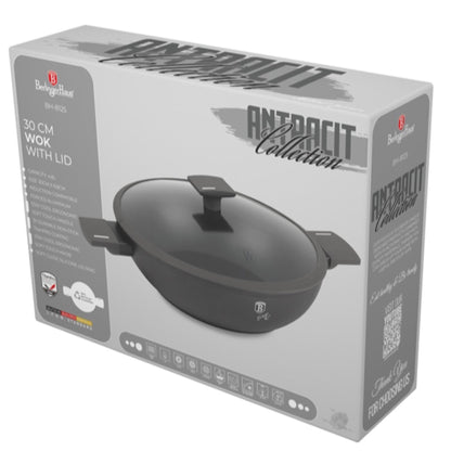 Casserole Wok with lid, 30 cm Anthracite