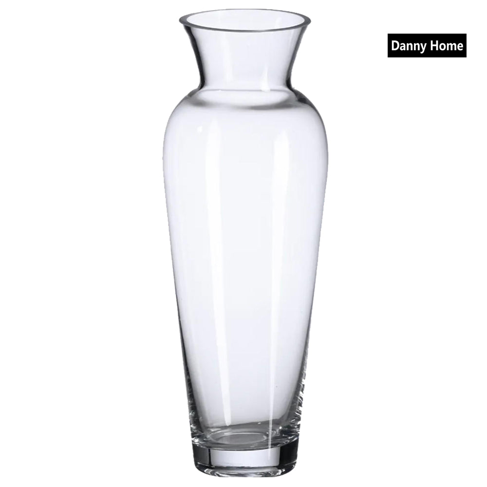 Danny Home Clear Glass Plant Vase 25-cm