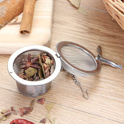 Stainless Steel Tea Strainer With Chain Handle