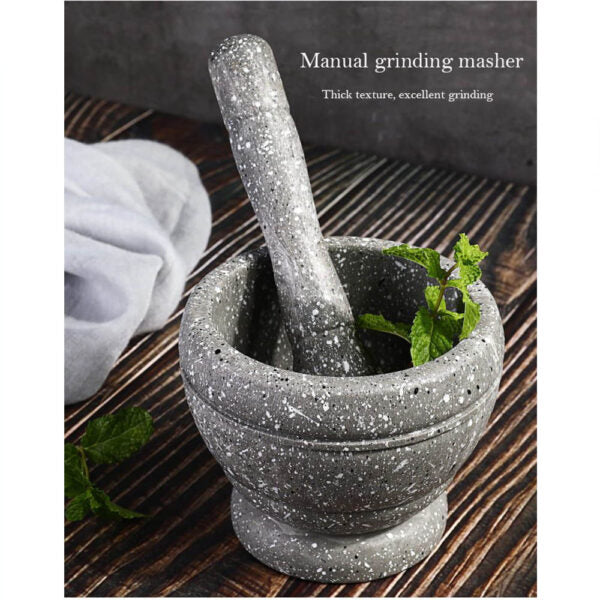 Household Manual Garlic Grinder Set Resin Pot