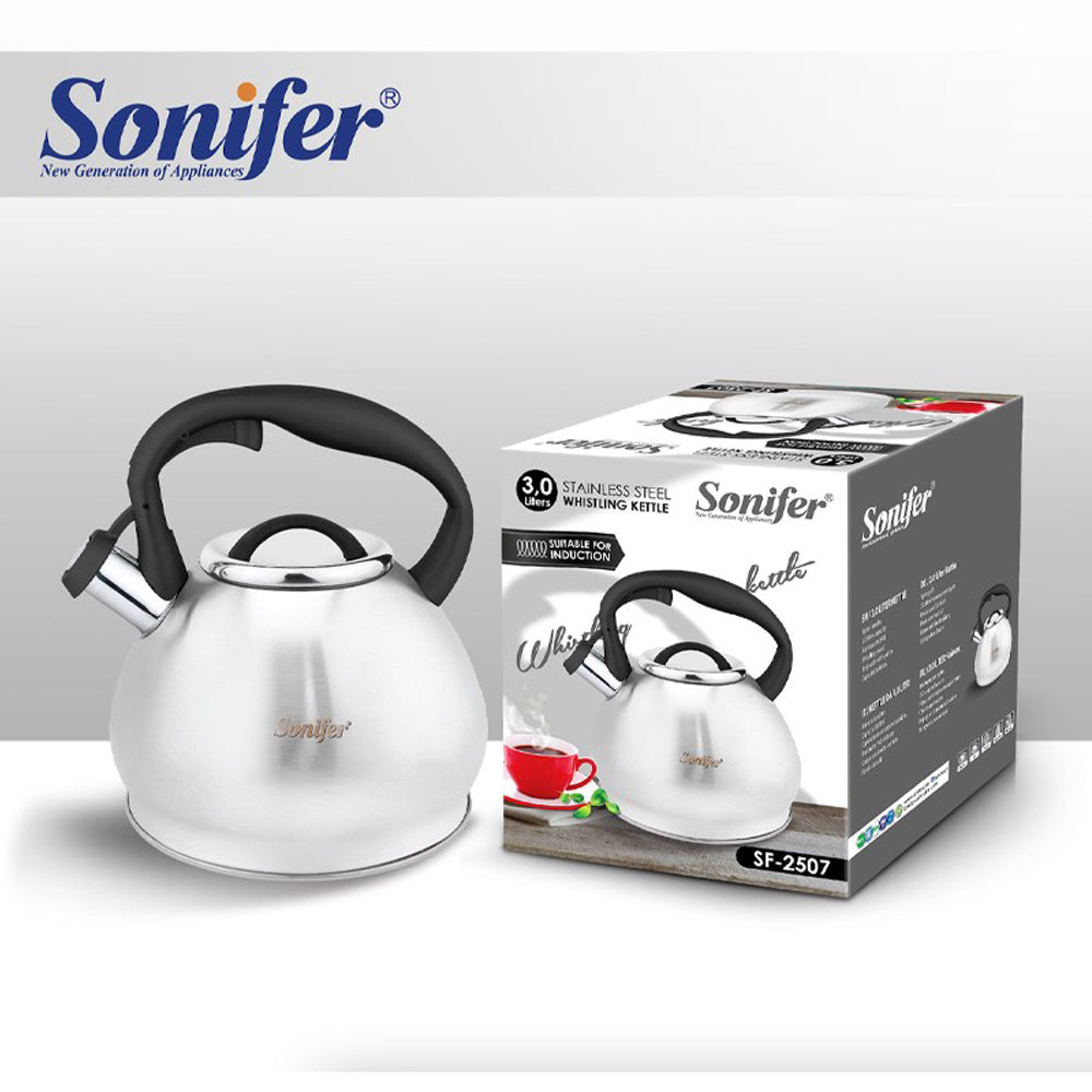 Sonifer, 3L Stainless Steel Whistling Kettle SF-2507 (D18 x H24)cm