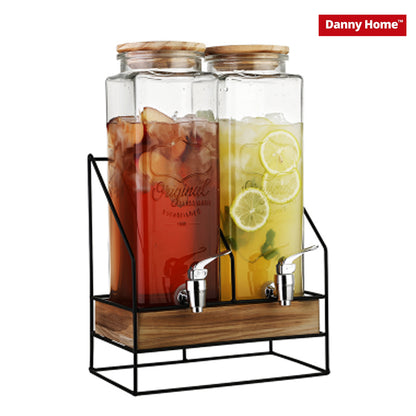 Danny Home Beverage Jars with Tap & 2 Bases 2340ml
