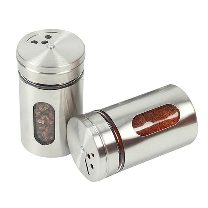 4-Pcs Stainless Steel Glass Spice Rack Set -100ml #CB-TWJ20