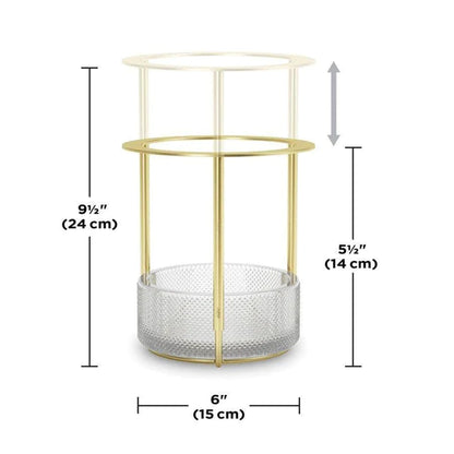 Umbra Tesora Adjustable Glass Vase – Brass