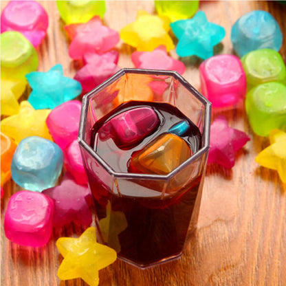 20pcs Reusable Ice Cube With Different Color