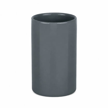 Spirella Tube Ceramic Tumbler – Dark Gray 7x11.5cm