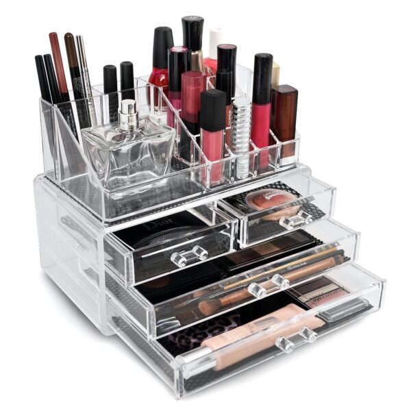 Acrylic Cosmetic Organizer, 4 Drawer Set