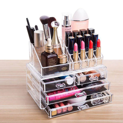 Acrylic Cosmetic Organizer, 4 Drawer Set