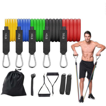 5 Levels Power Resistance Training Gum Pilates Sport Workout Equipment