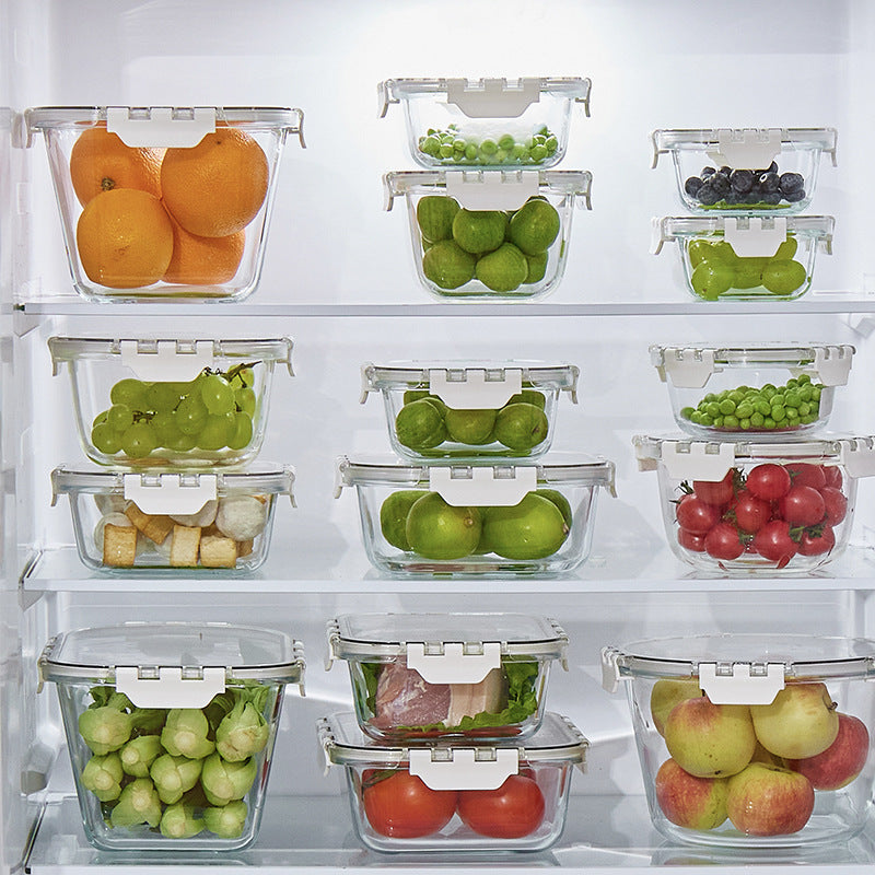 1480ml Borosilicate Rectangle Glass Food Storage Container With Microwave, Freezer & Dishwasher Safe NFH-77841
