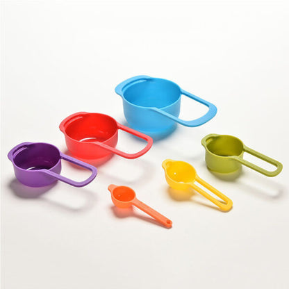 6 Pcs Set Kitchen Measuring Cup Rainbow Color