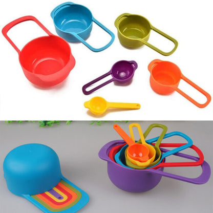 6 Pcs Set Kitchen Measuring Cup Rainbow Color