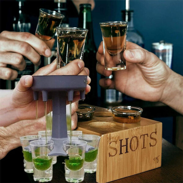 Glass Dispenser and Holder 6 Shots