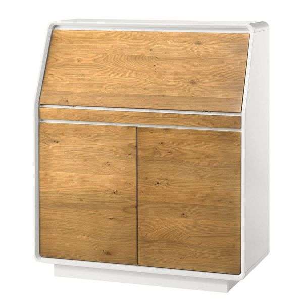 Home24 Morteens Modern Desk – Scandinavian Design with Solid Wood Accents