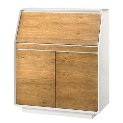 Home24 Morteens Modern Desk – Scandinavian Design with Solid Wood Accents