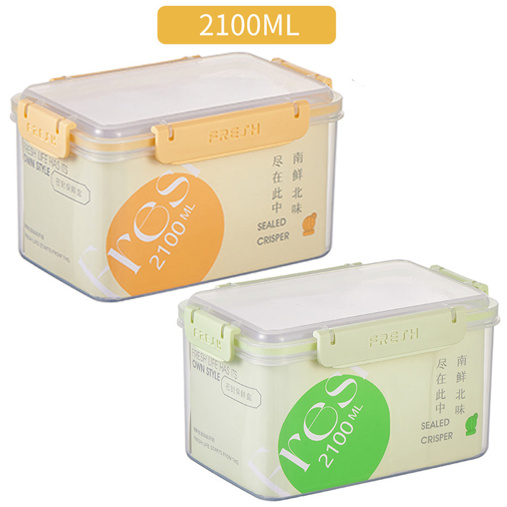 Microwave plastic Food Storage With Smart Lock Lids 2100ml