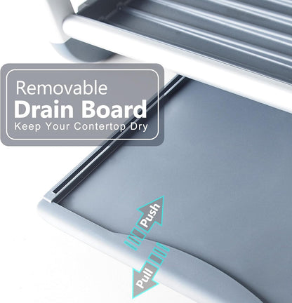 Binca Aluminum 2-Tier Dish Drying Rack ( Silver/Grey  )
