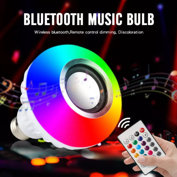 LED Music Bulb Bluetooth Speaker with Remote