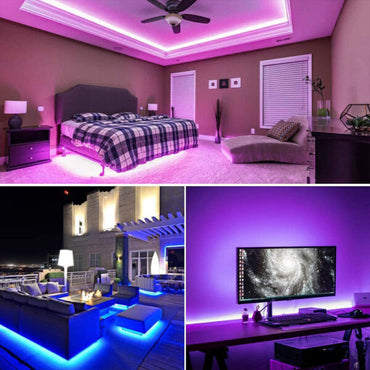 Water Proof LED Strip Lights 16 Colors With Remote