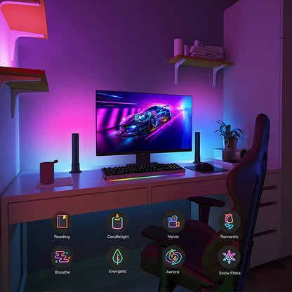 RGB Smart LED Light Bars with Remote 2 Pack