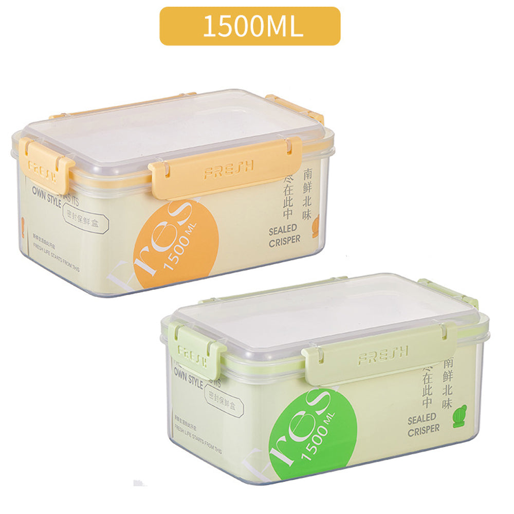 Microwave plastic Food Storage With Smart Lock Lids 1500ml