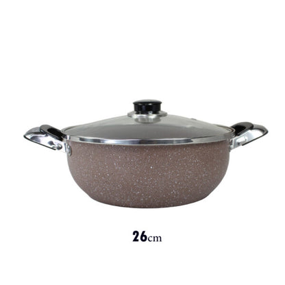 Deep Fat Frying Pan 26cm  (Granite color)