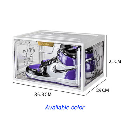 Clear Drop Front Plastic Magnetic Storage Sneaker Shoe Show Box