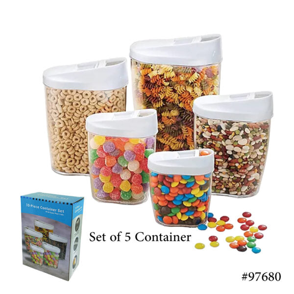 Container Set With Lid – 5 Pieces