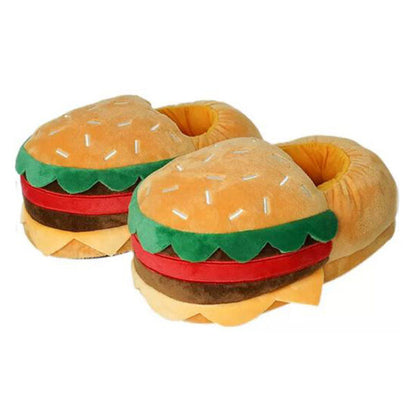 Hamburger Slippers – Plush