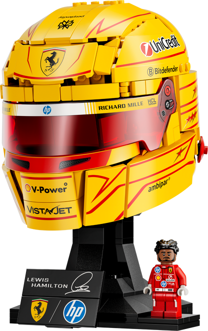 LEGO Editions Scuderia Ferrari HP Lewis Hamilton Helmet LEGO Display Model Set