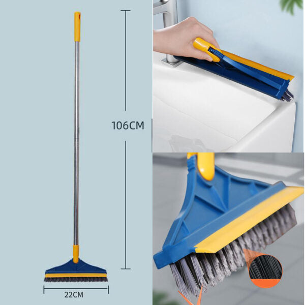 2 in 1 Floor Scrub Brush with Squeegee