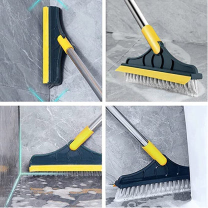 2 in 1 Floor Scrub Brush with Squeegee