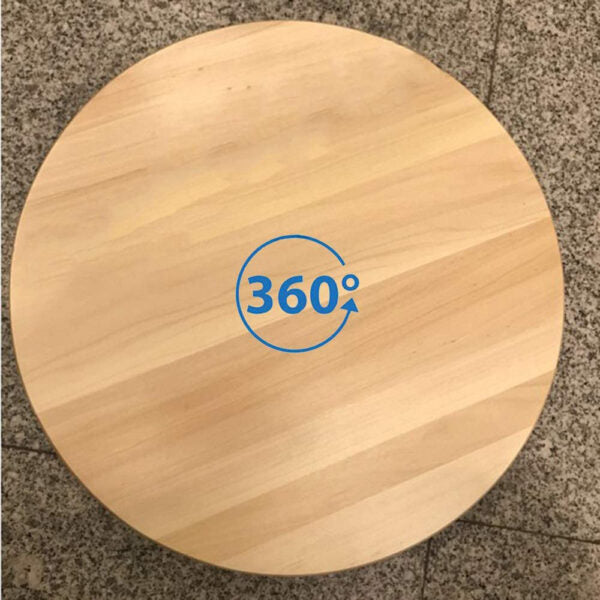 Round Rotating Wooden Display Plate