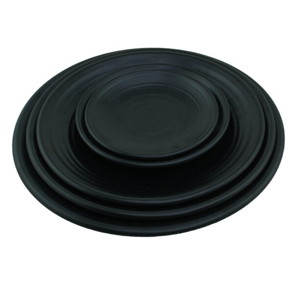 Plates Black Melamine Dinnerware