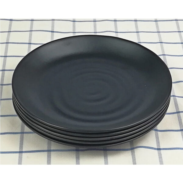 Plates Black Melamine Dinnerware