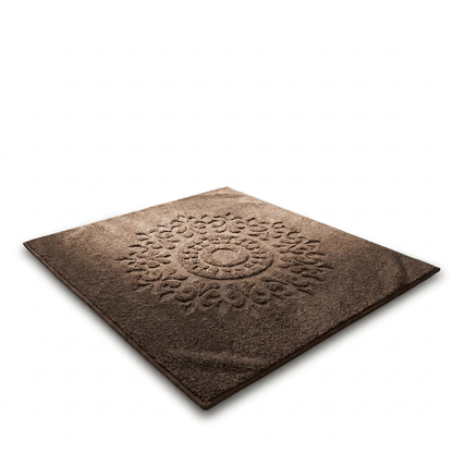 Aquanova Brown Embossed Bath Mat