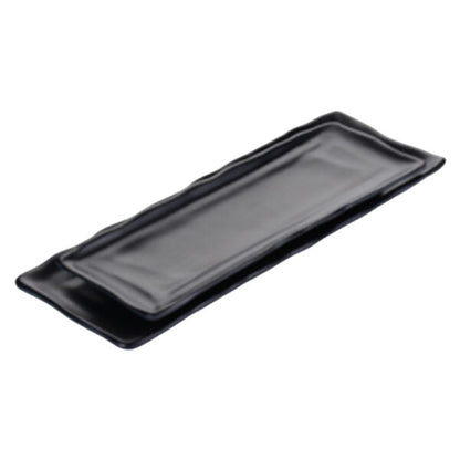 Long Plate Black Melamine Dinnerware