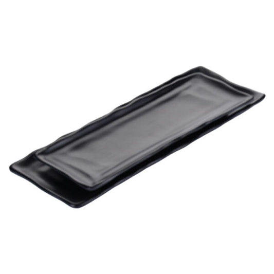 Long Plate Black Melamine Dinnerware